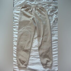 Cute comfy tan sweatpants great deal